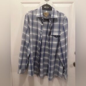 Daniel Cremieux Navy and White Checkered Shirt